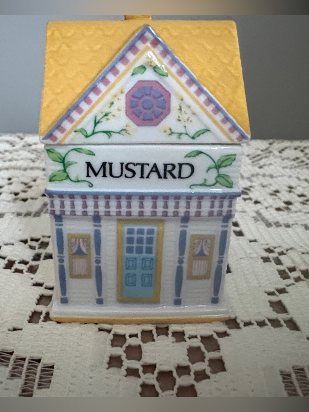 Vintage Lenox Village Mustard Spice Jar